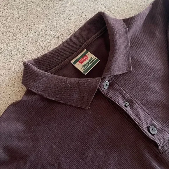 Levi’s 3 button collared shirt sleeve cotton shirt - Picture 7 of 8